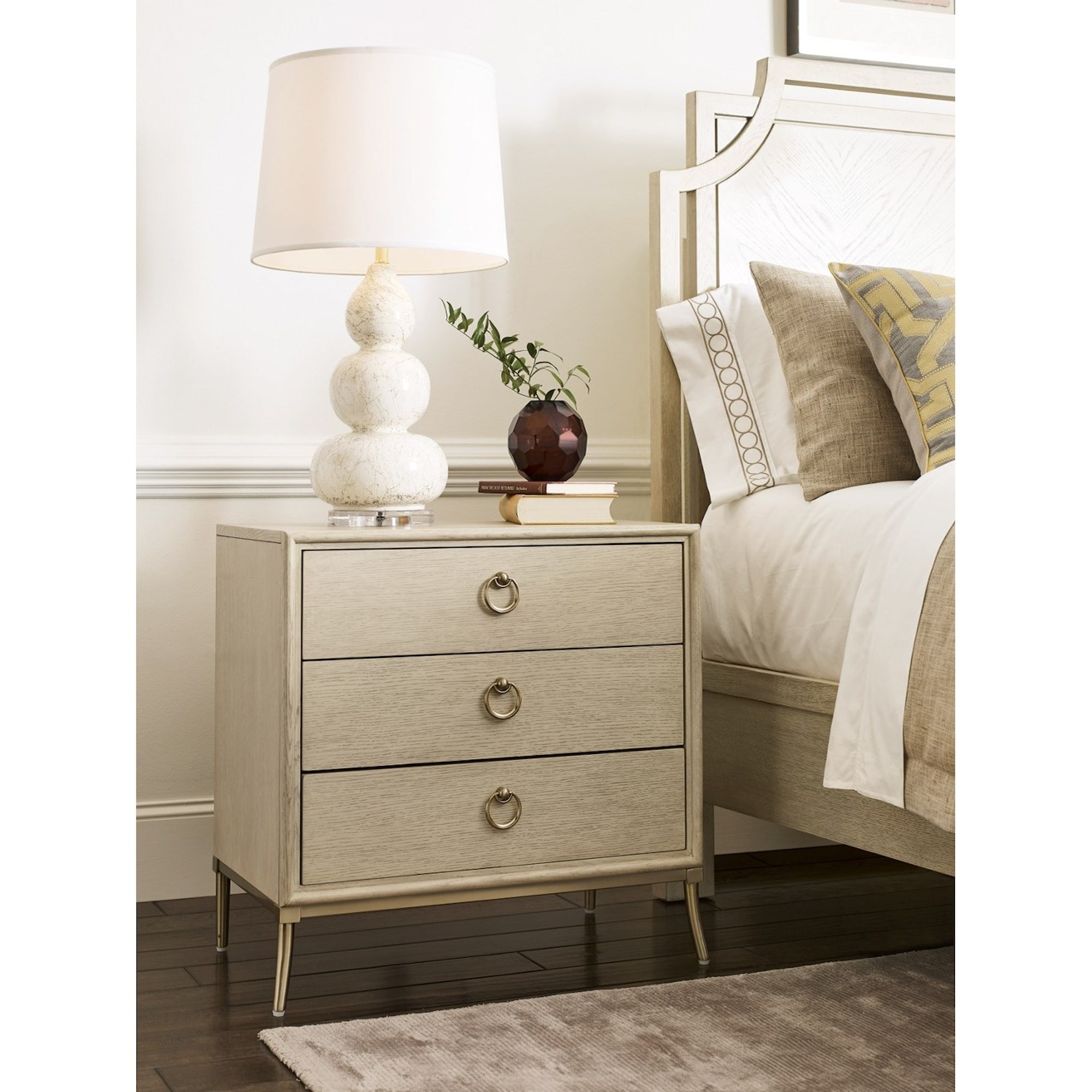 American Drew Lenox 0192342101 Seneca Nightstand with USB Port and